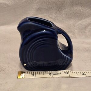 Fiestaware Miniature Pitcher Cobalt Blue Collectible Kitchen Decor Ceramic